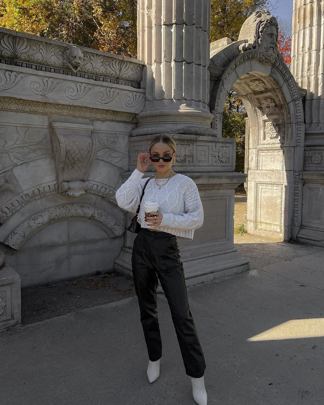 easy fall outfits 2026 Classic Black and White with Modern Chelsea Boots