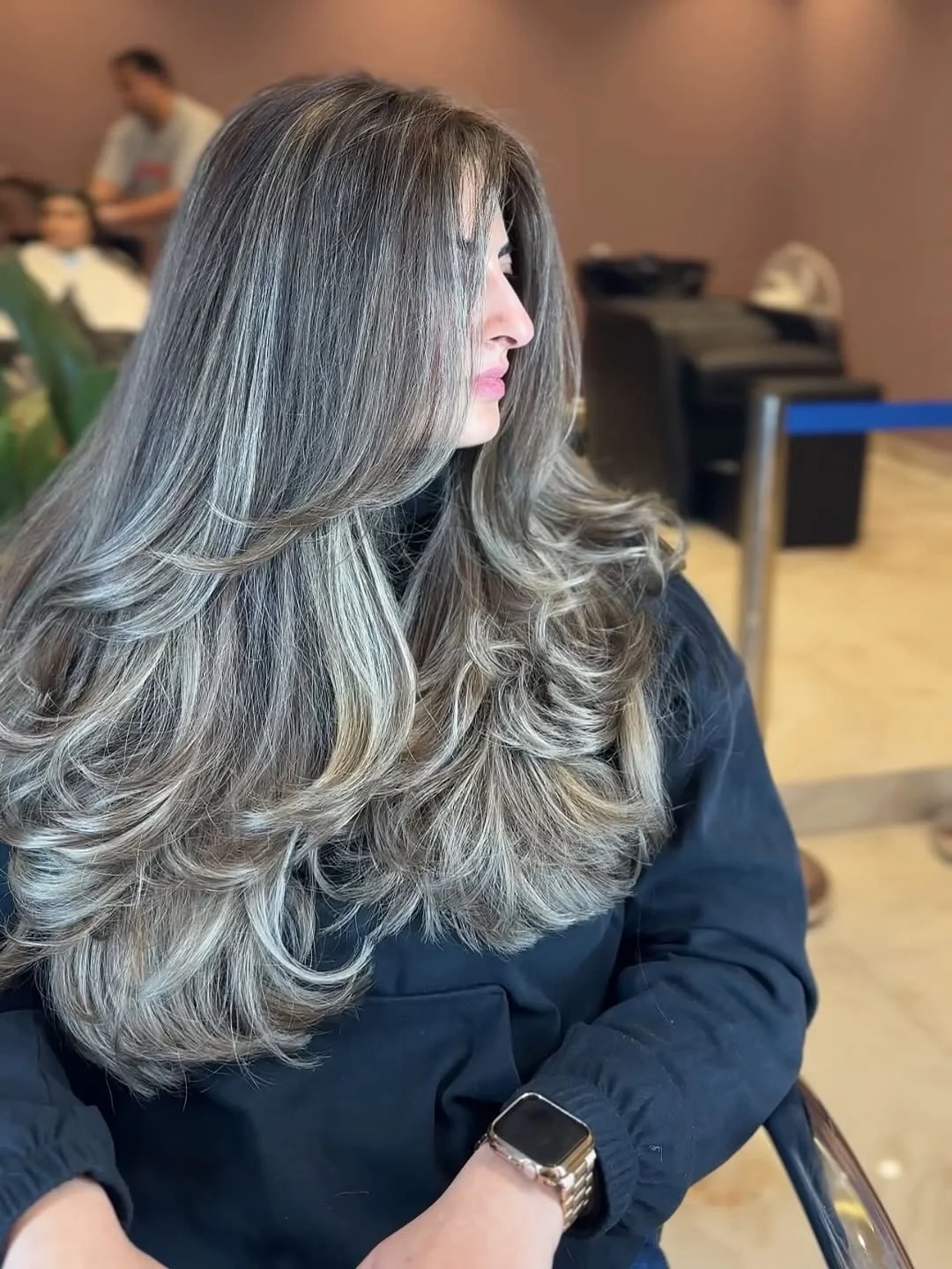 fall blonde hair colour 2026 Smoky Blonde With Voluminous Layers