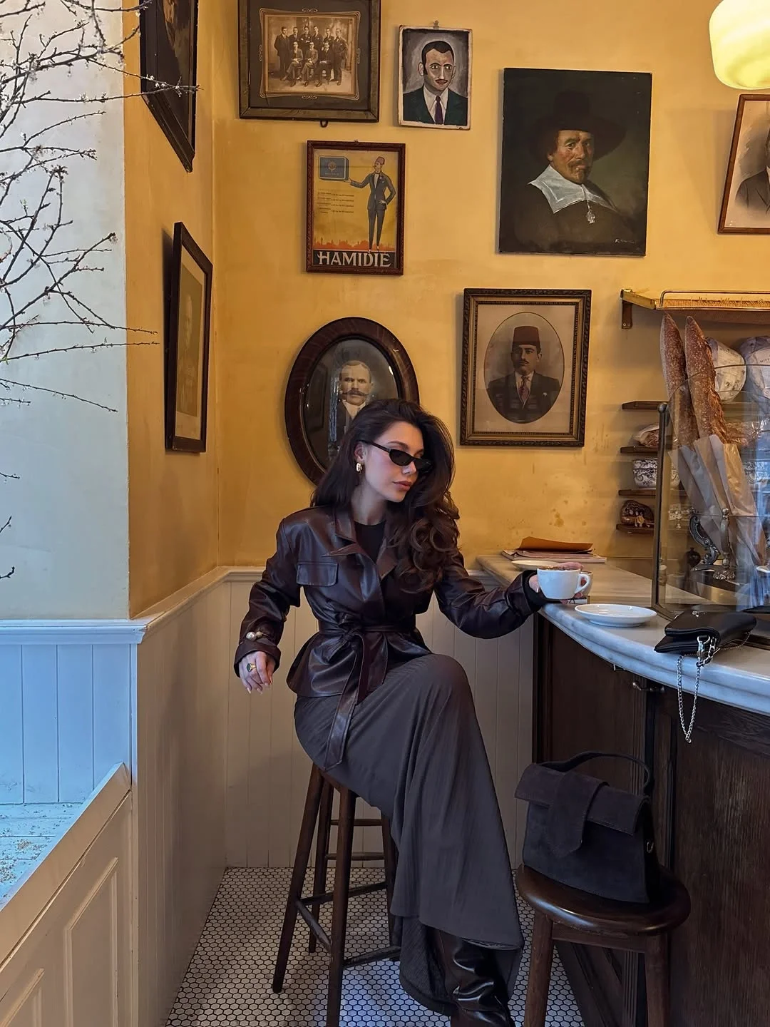 fall classy outfits women 2026 Chocolate Leather And Soft Tailoring Elegance