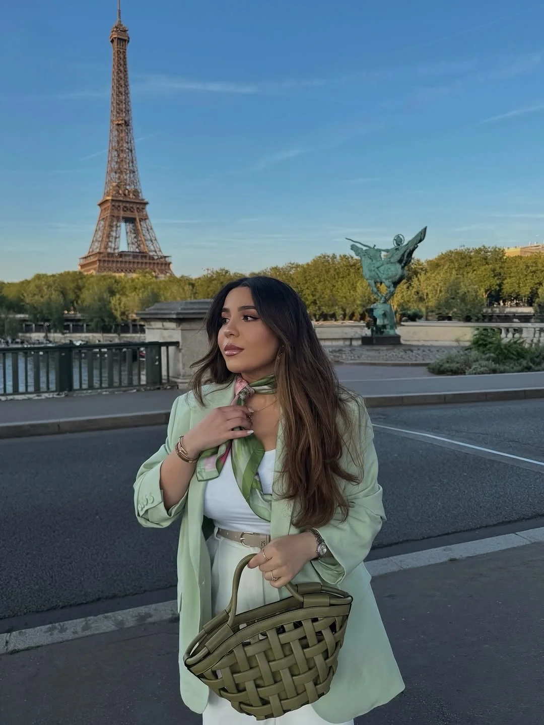 fall classy outfits women 2026 Soft European Elegance With A Modern Scarf Accent