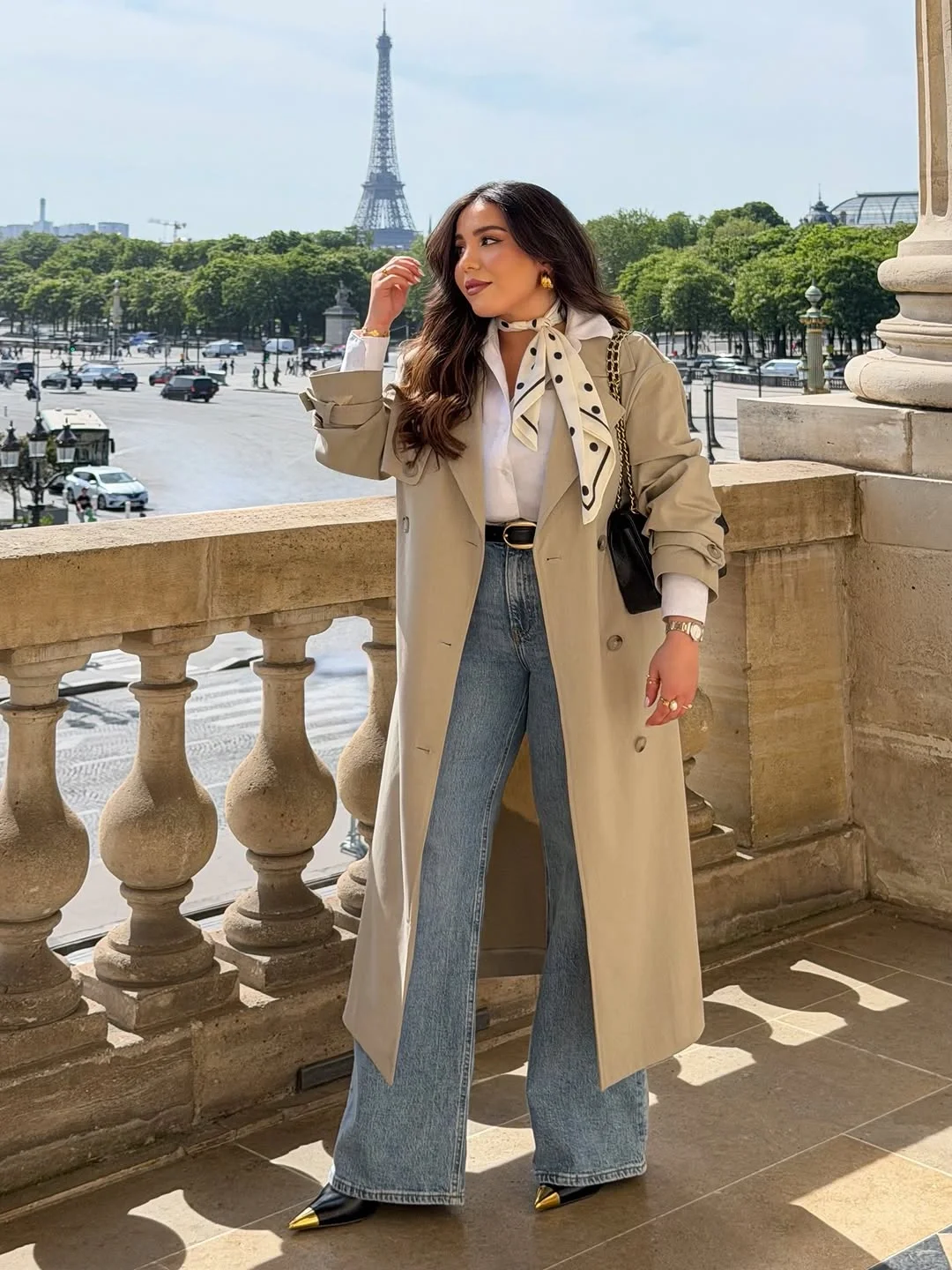 fall classy outfits women 2026 Parisian Trench Coat With Elevated Denim