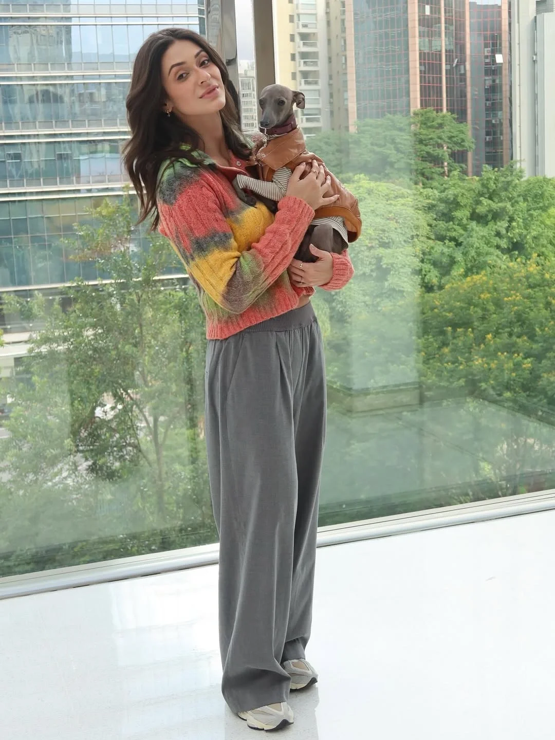 fall comfy outfits 2026 Colorful Knit And Relaxed Sweatpants