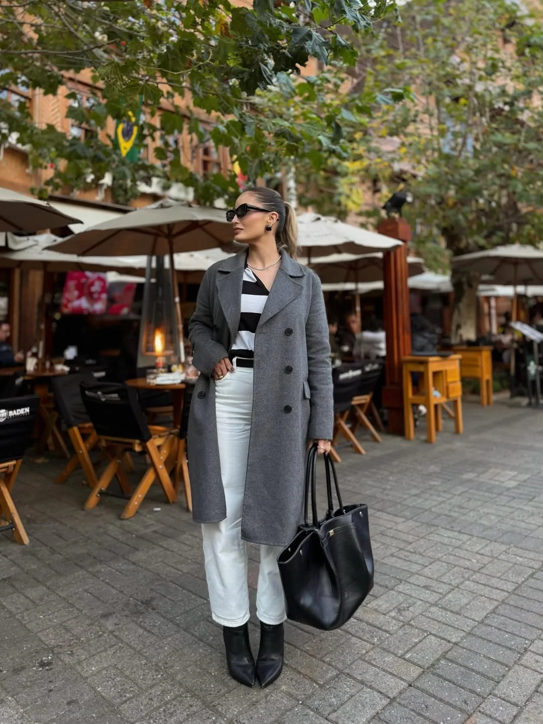 fall comfy outfits 2026 Classic Layers With Crisp Black And White