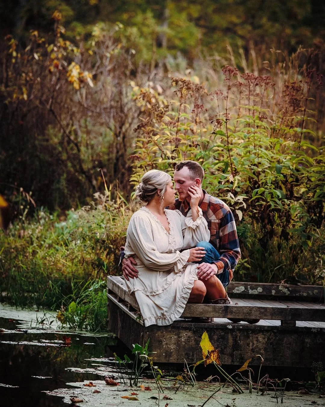 fall engagement photo outfits 2026 Rustic Romance With Soft Texture
