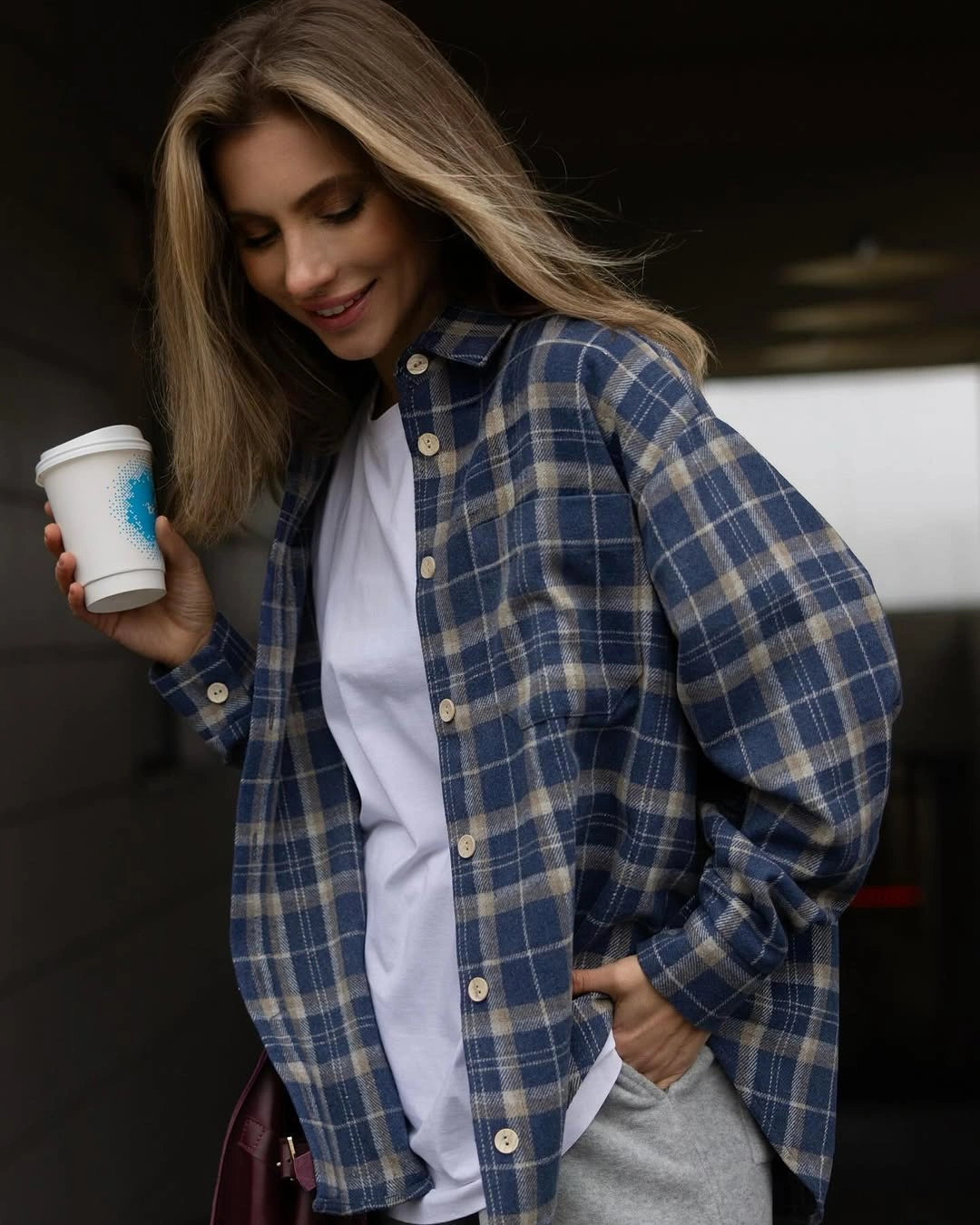 fall flannel shirt outfit women 2026 Easy Blue Plaid For Everyday Comfort