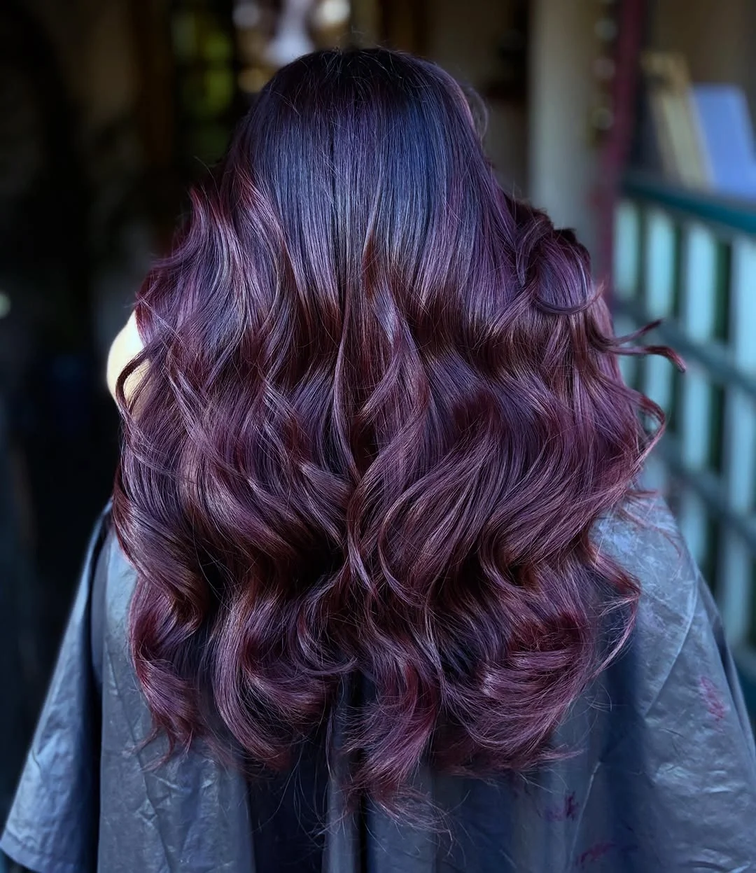 fall hair colour ideas 2026 Deep Blackberry Waves