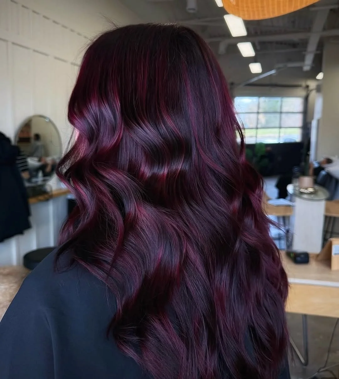 fall hair colour ideas 2026 Mulled Wine Burgundy Waves