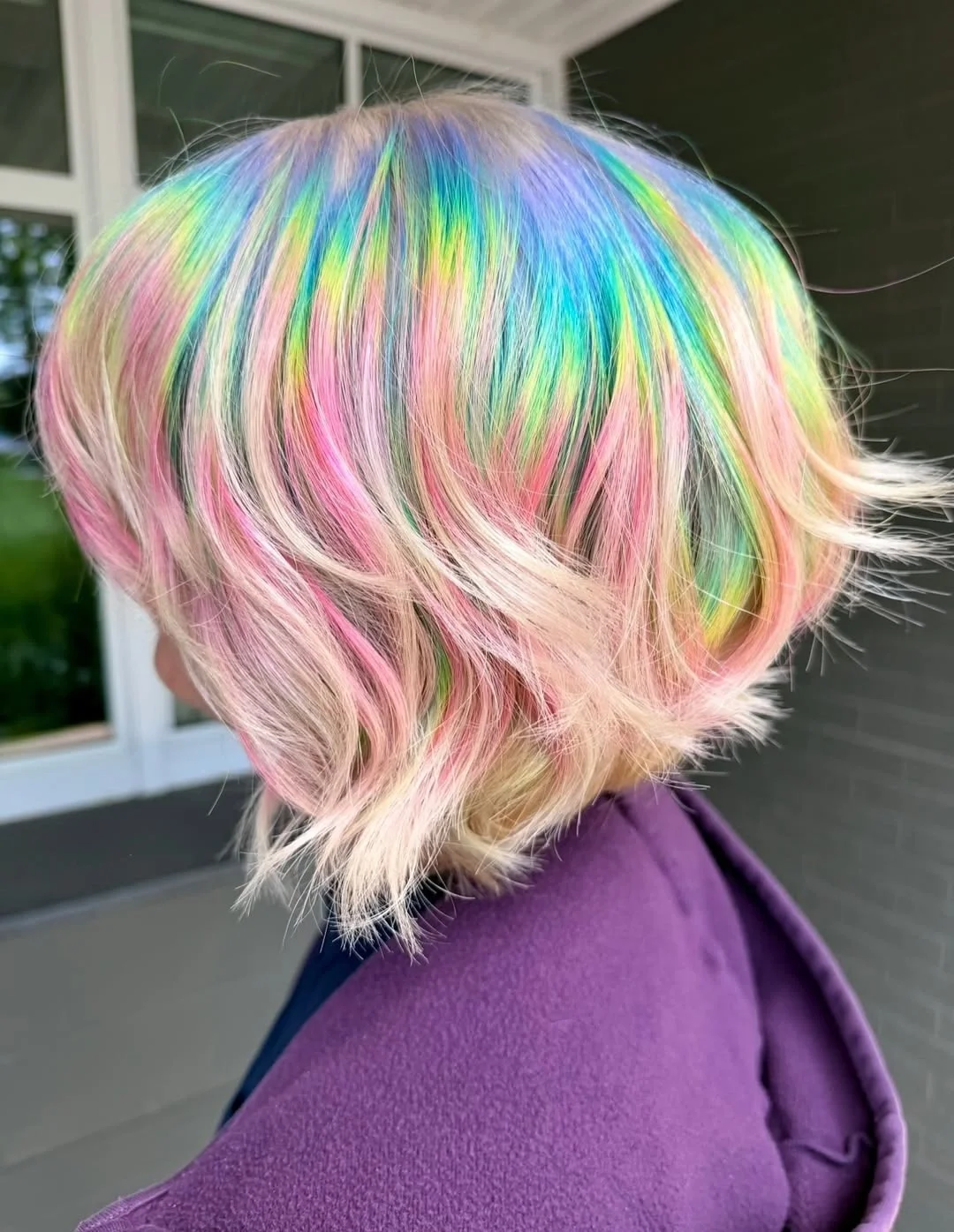 fall hair colour ideas 2026 Pastel Prism Bob For A Playful Autumn Twist