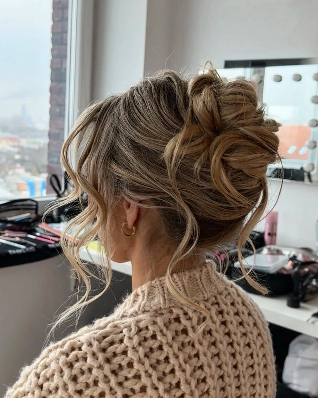 fall hairstyles for long hair 2026 Soft Romantic Textured Updo