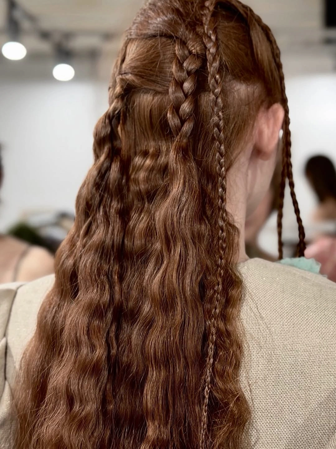 fall hairstyles for long hair 2026 Bohemian Waves With Delicate Braids