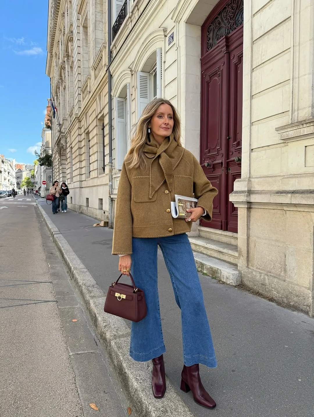 fall jackets outfit 2026 Elegant Camel Wool Jacket With Parisian Charm