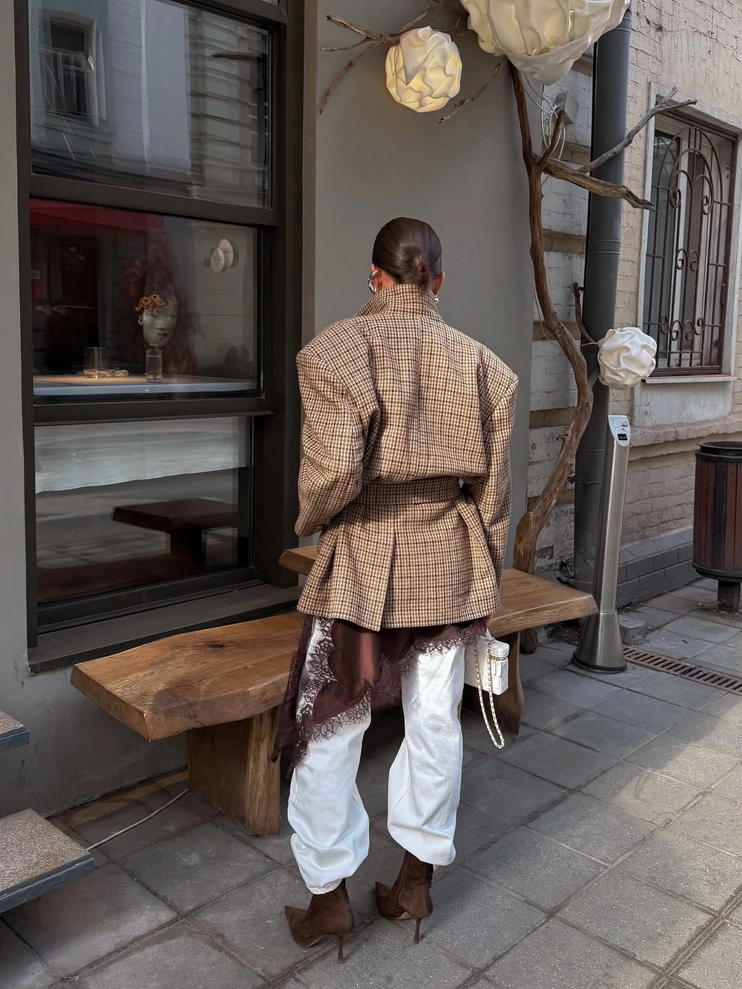 fall layering outfits 2026 Tailored Layers With Soft Lace Details