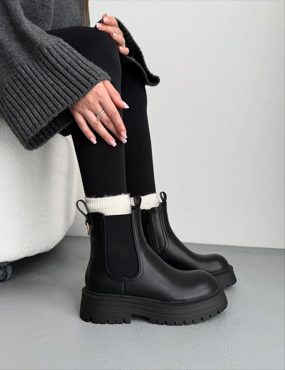 fall outfits with chelsea boots 2026 Cozy Knit Layers With Everyday Chelsea Boots
