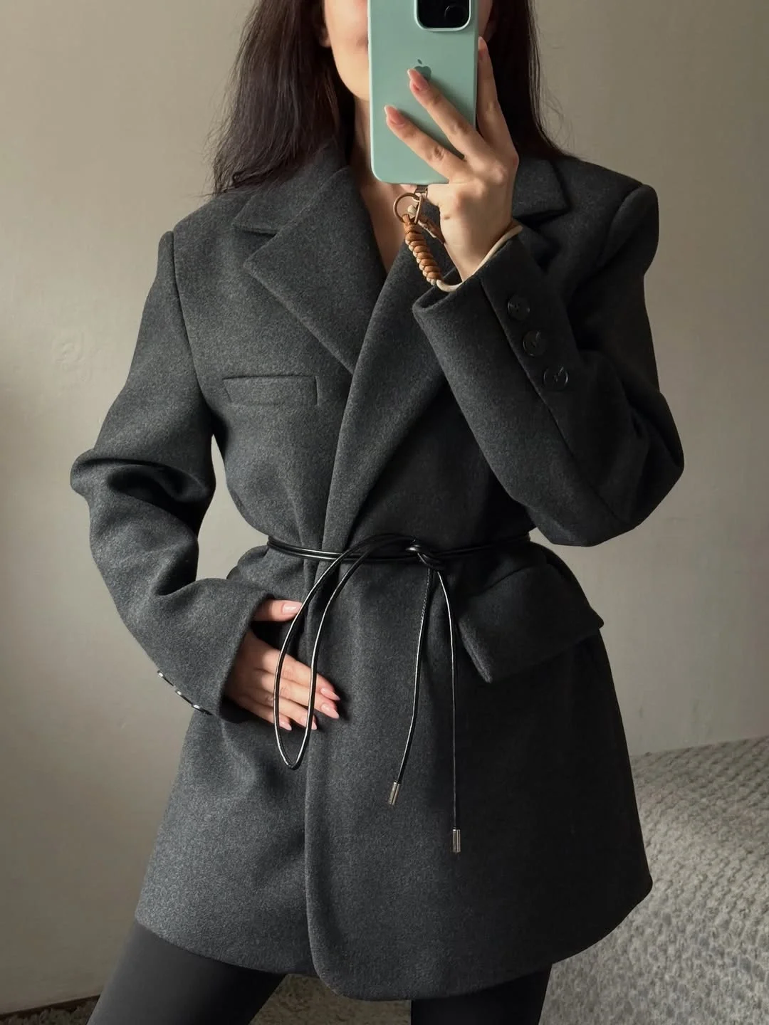 fall outfits with peacoat 2026 Structured Charcoal Tailoring for Modern Business Casual Style