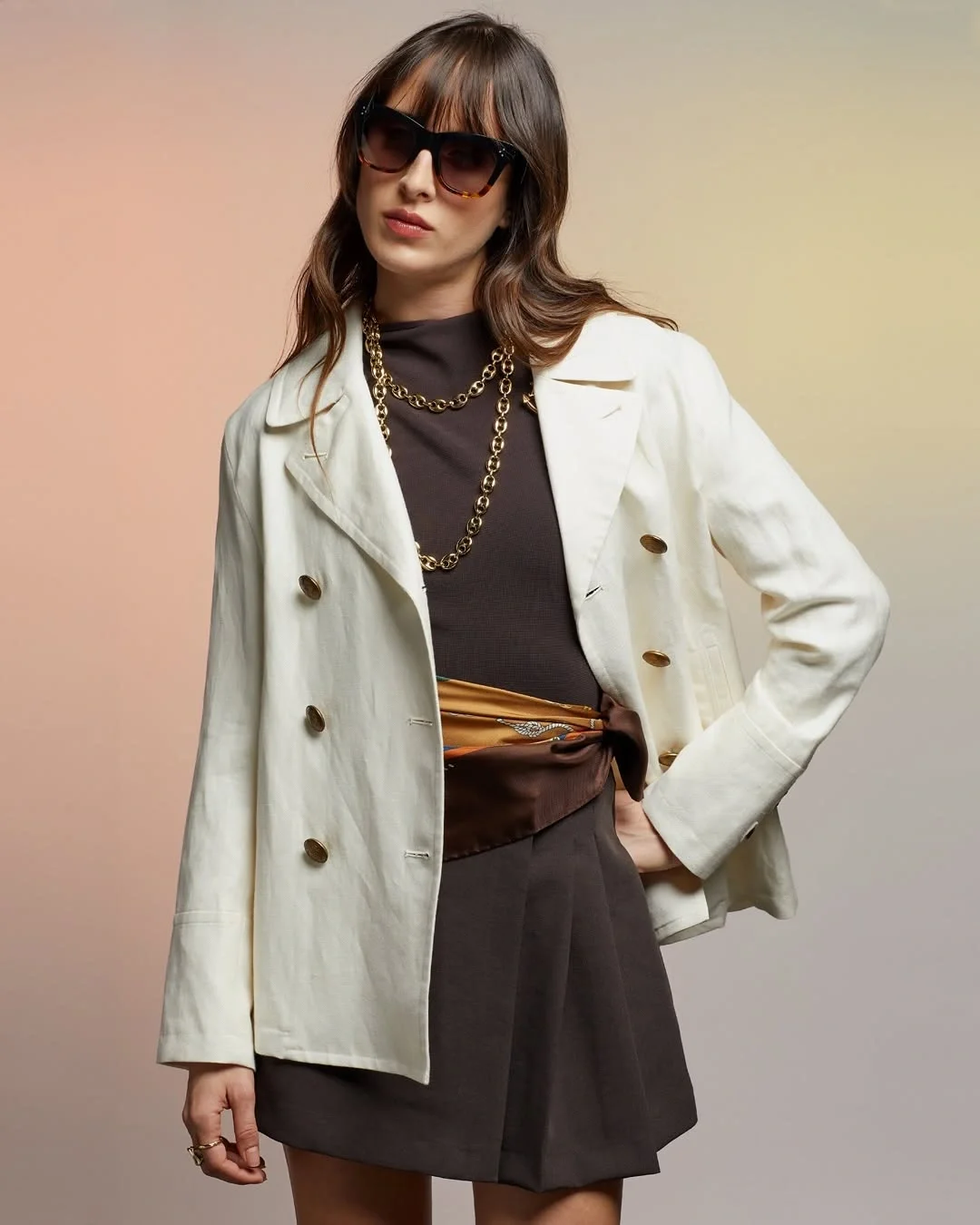 fall outfits with peacoat 2026 Soft Ivory Tailoring That Brightens Cloudy Fall Days