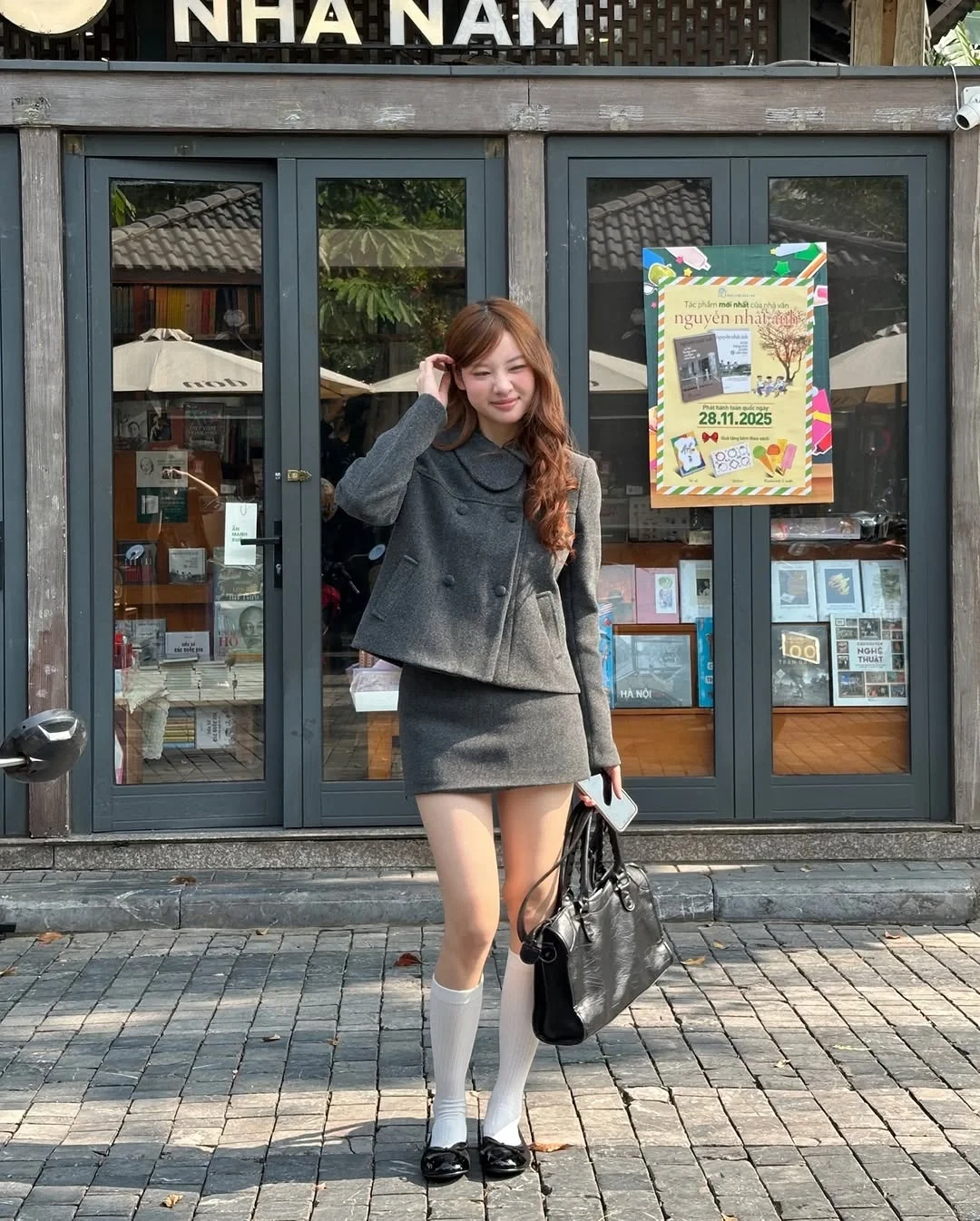 fall outfits with peacoat 2026 Soft Gray Tailoring With A Feminine Twist