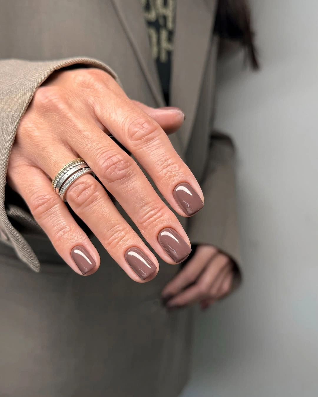 fall short nails 2026 Cool Taupe Neutrals for Everyday Elegance