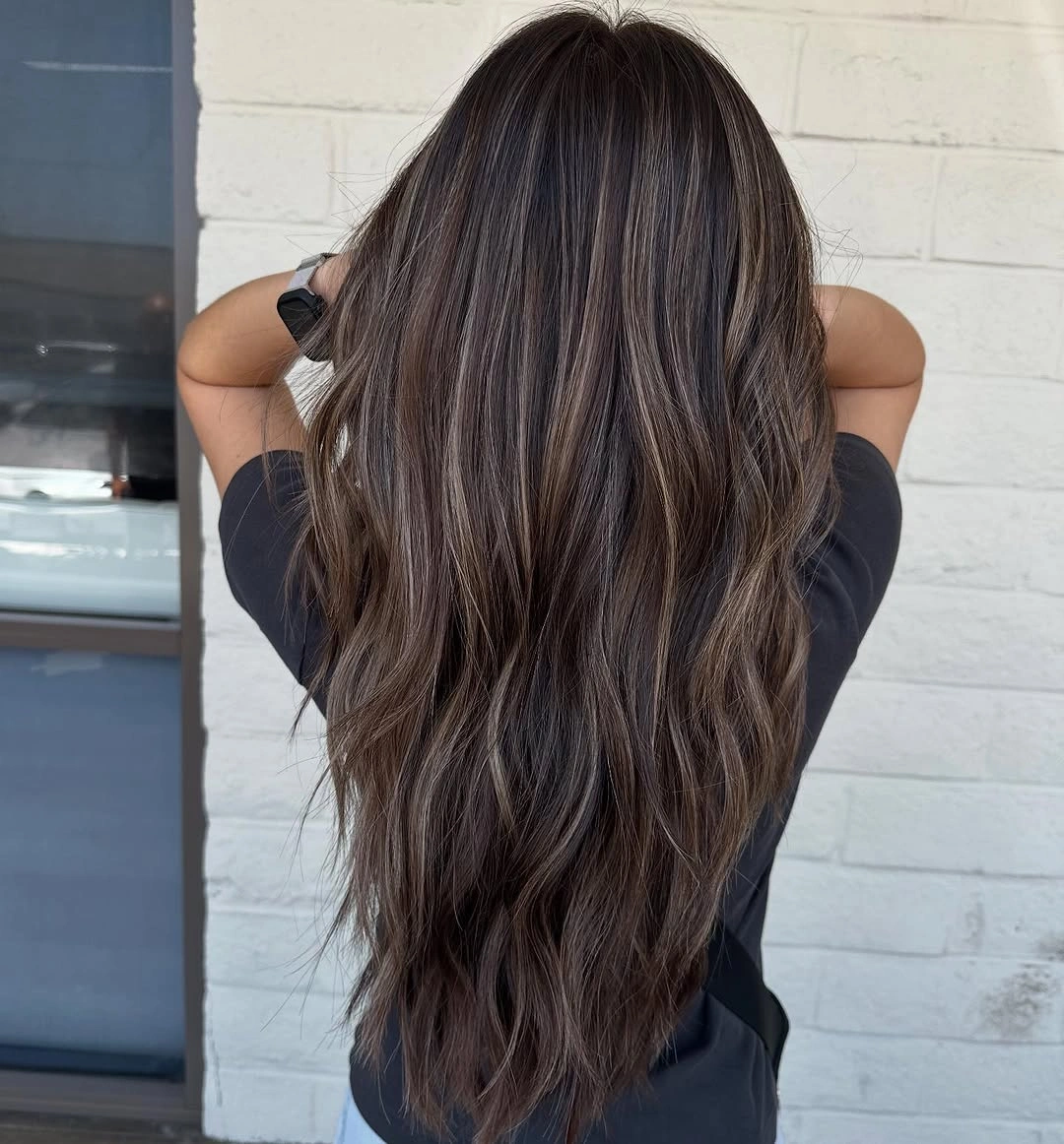 full head babylights blonde on brown hair Soft Espresso Babylights With Natural Dimension