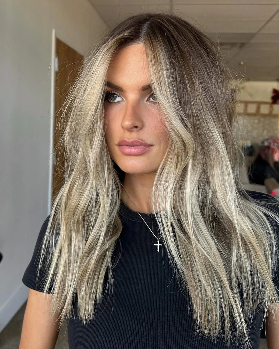 full head babylights blonde on brown hair Bright Face Framing Blonde Blend