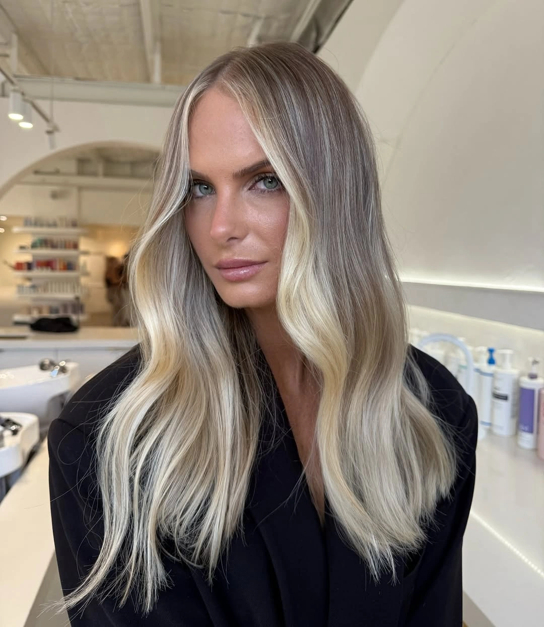 hair lowlights: color ideas and inspiration Cool Scandinavian Blonde With Soft Ash Lowlights