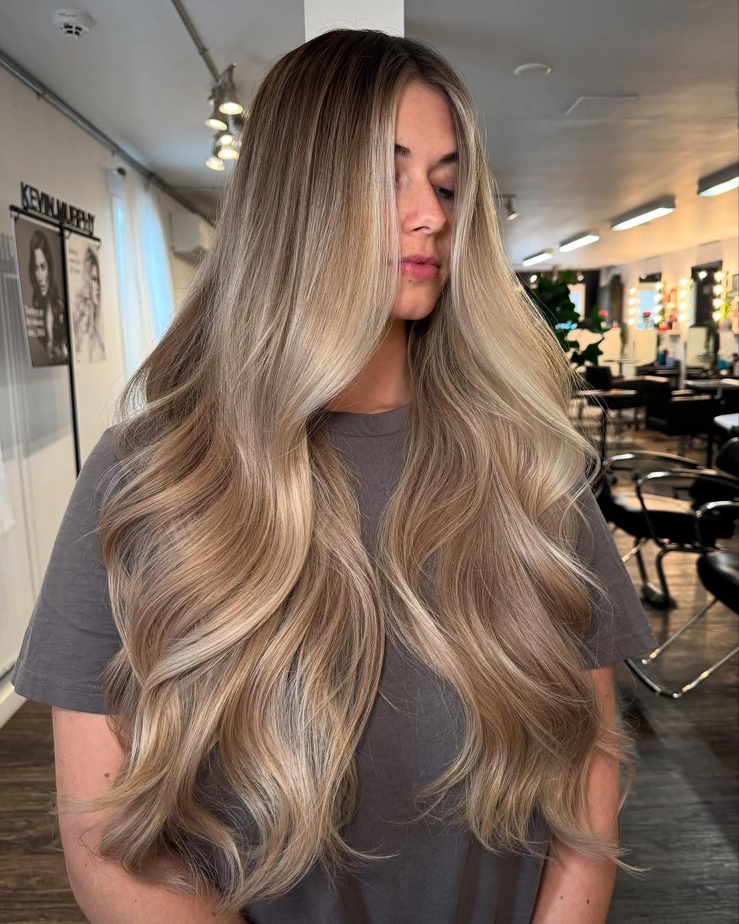 hair lowlights: color ideas and inspiration Soft Mushroom Blonde With Dimensional Lowlights