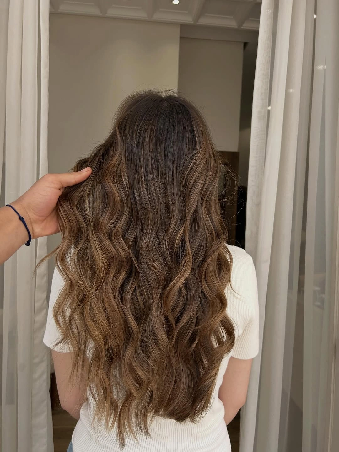 heatless curls hairstyle Natural Beach Waves With Soft Brunette Blend