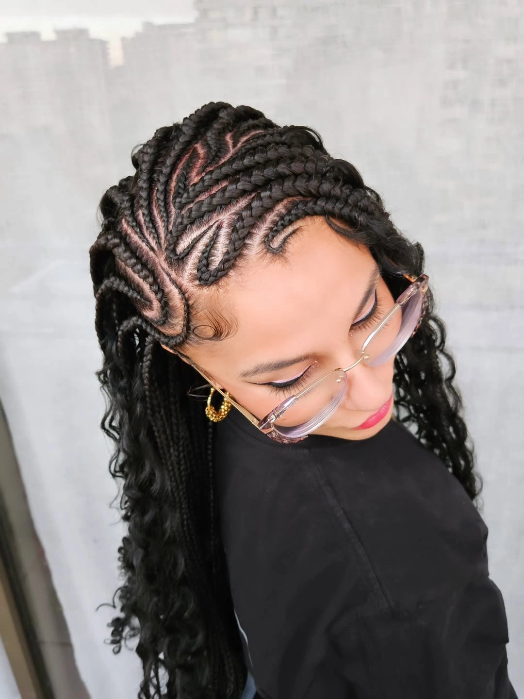 lemonade braid hairstyle Boho Lemonade Braids With Loose Curly Lengths