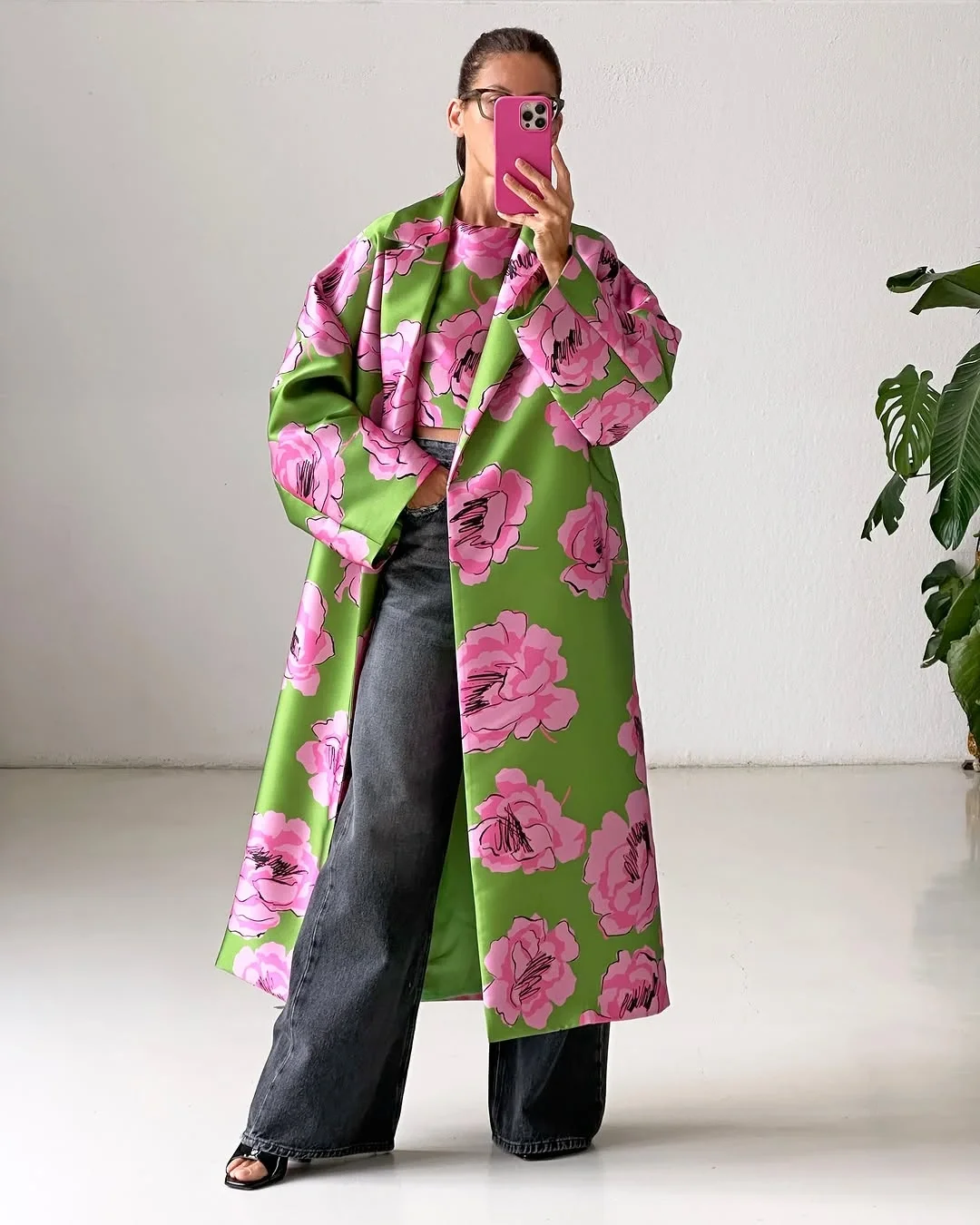 Overcoat fall outfits 2026 Bold Floral Overcoats Brighten Fall Days
