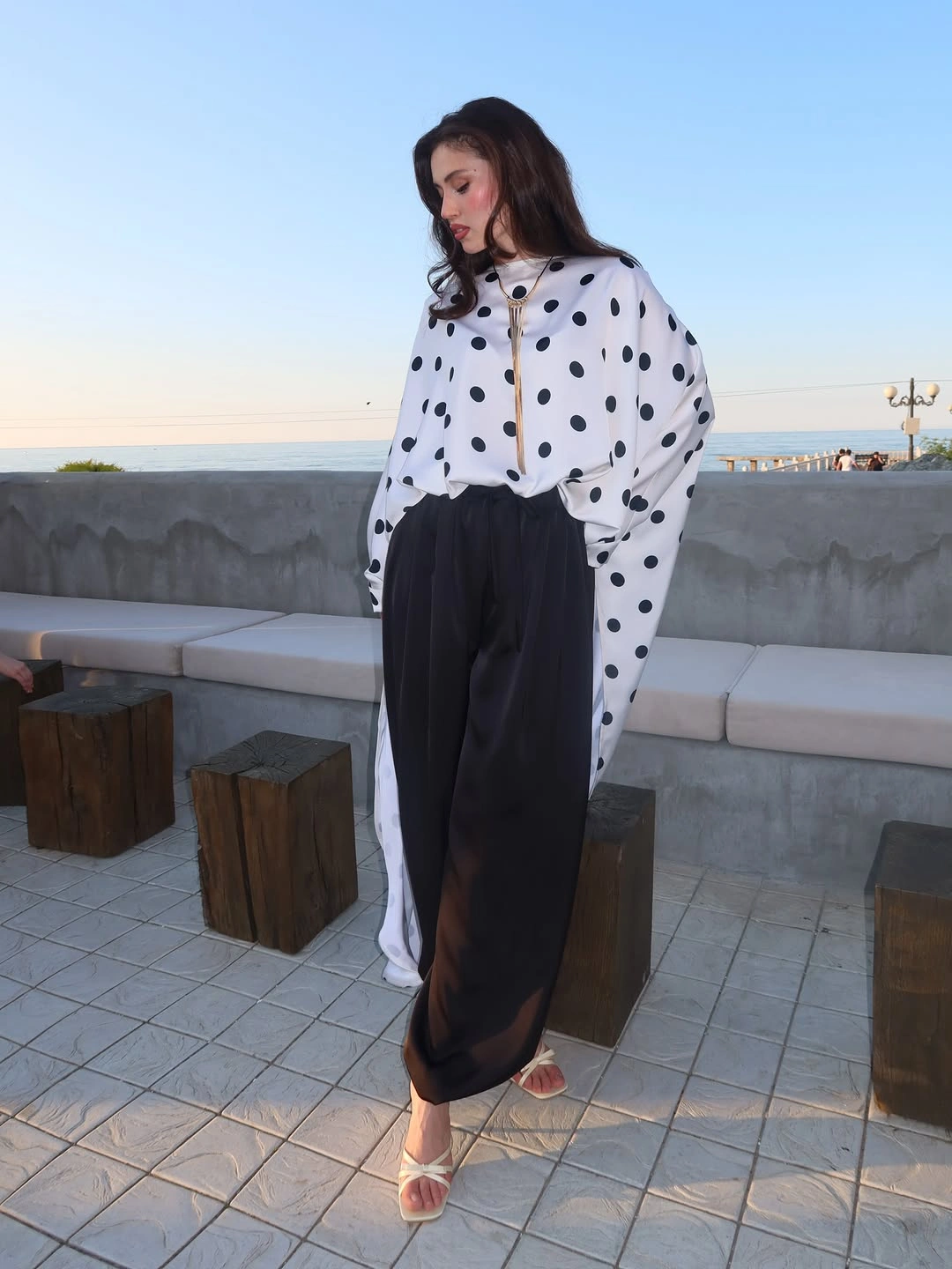 september fashion trends 2026 Polka Dots Meet Modern Wide Leg Elegance