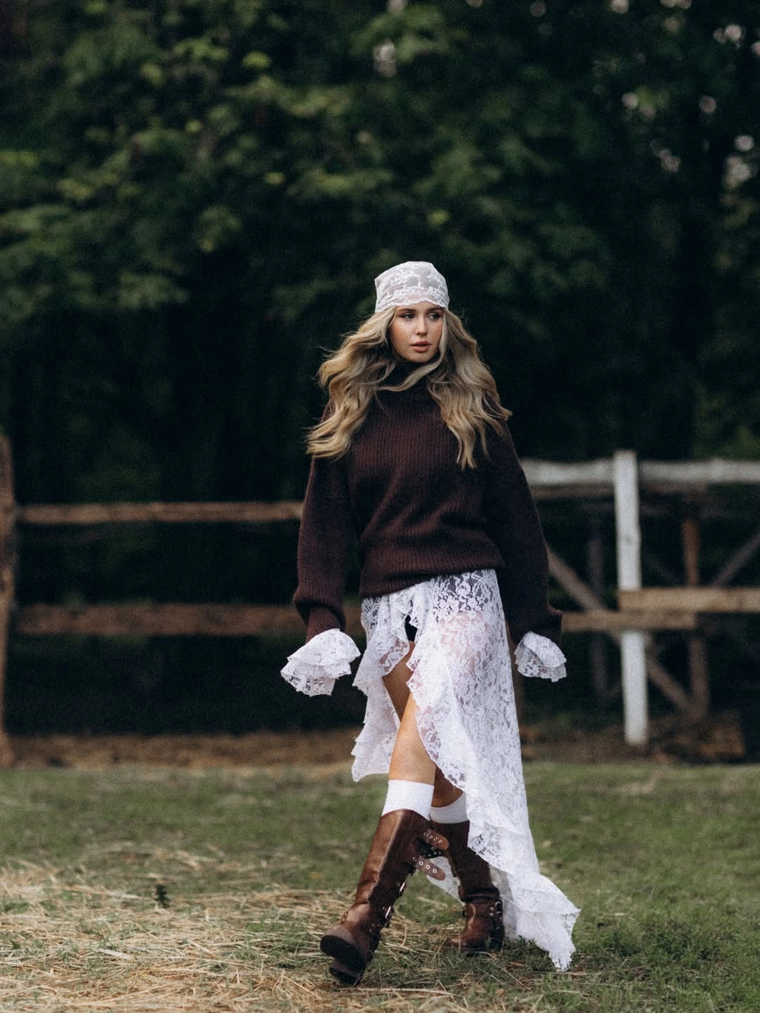 september fashion trends 2026 Boho Lace Meets Cozy Knitwear