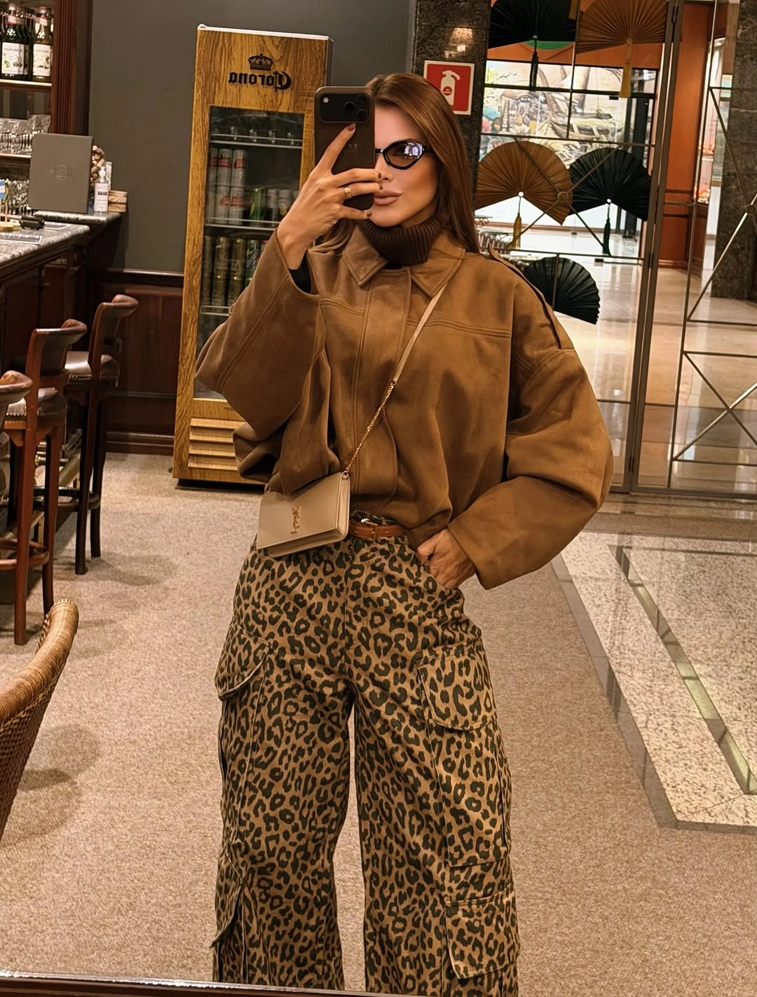 september fashion trends 2026 Leopard Cargo Pants With Rich Autumn Tones