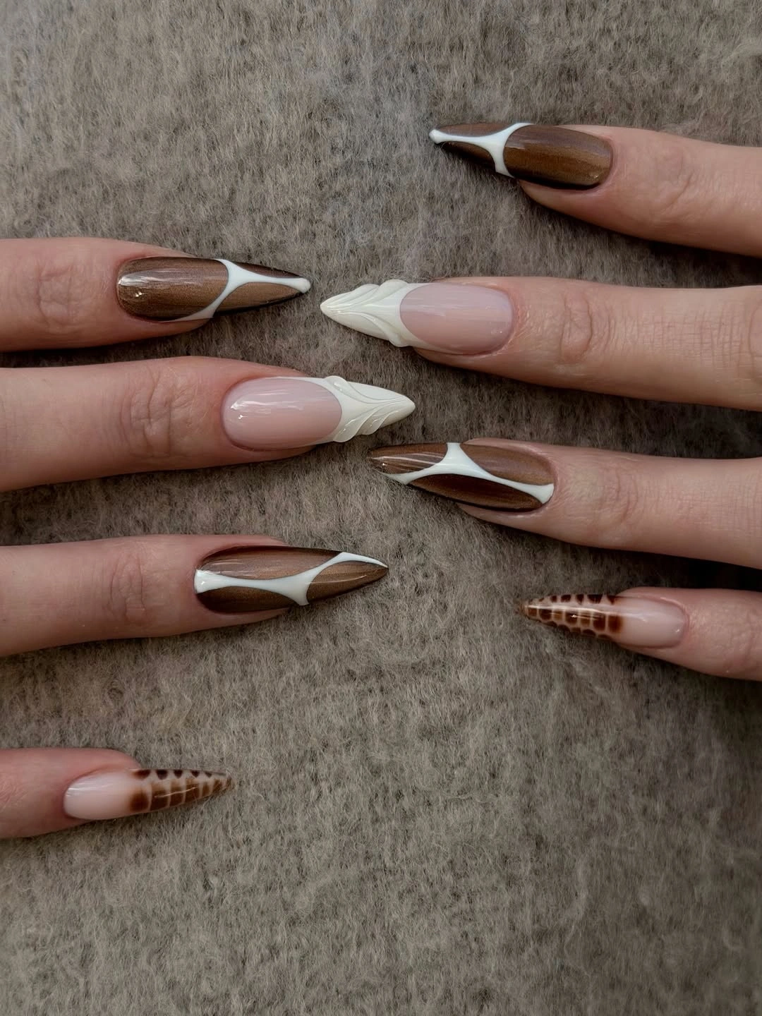 september nail designs 2026 Modern Mocha Sculpted French Tips