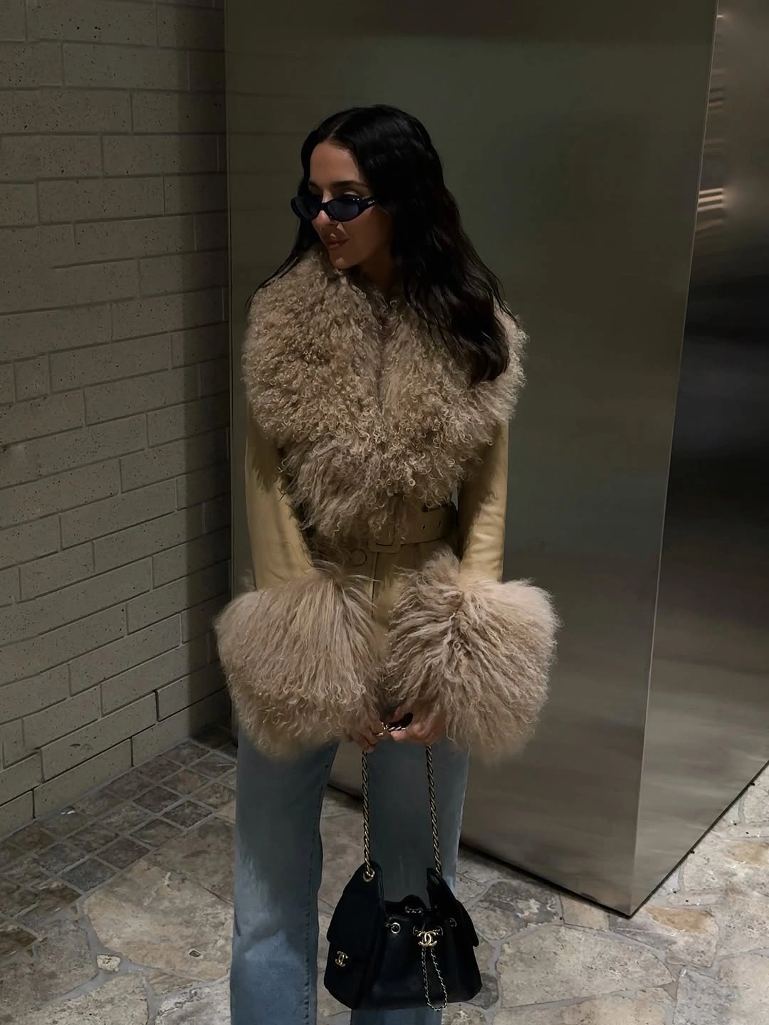 Shaggy Jacket Outfit Ideas for Women That Make Faux Fur Look Chic 18 shaggy jacket Neutral Layers With Soft Texture