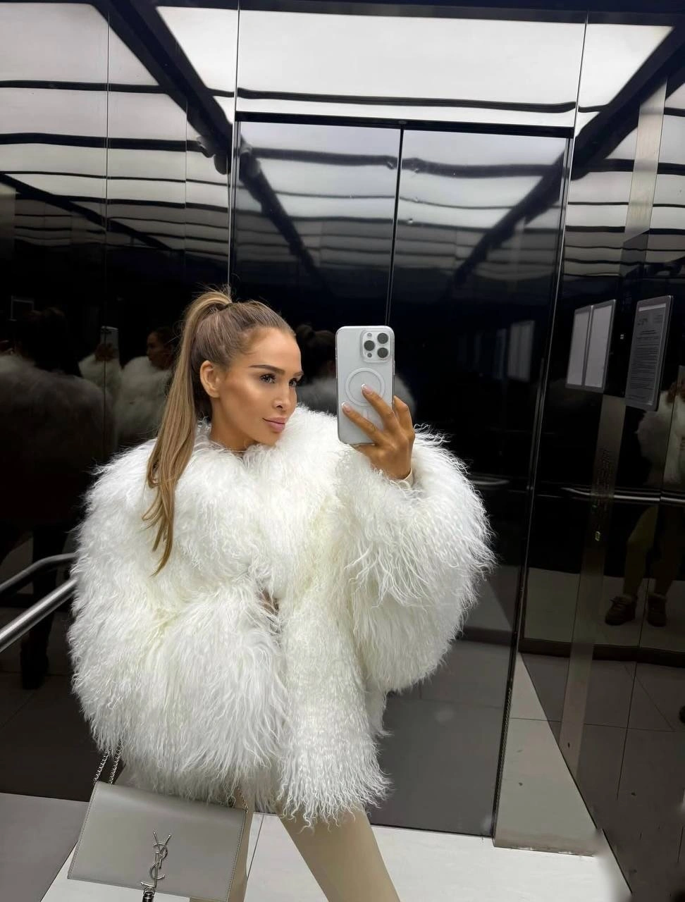 Shaggy Jacket Outfit Ideas for Women That Make Faux Fur Look Chic 20 shaggy jacket Bright White Fur For Evening Glamour