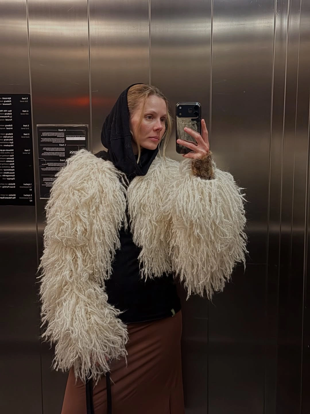 Shaggy Jacket Outfit Ideas for Women That Make Faux Fur Look Chic 21 shaggy jacket Bohemian Texture Meets Relaxed Layers