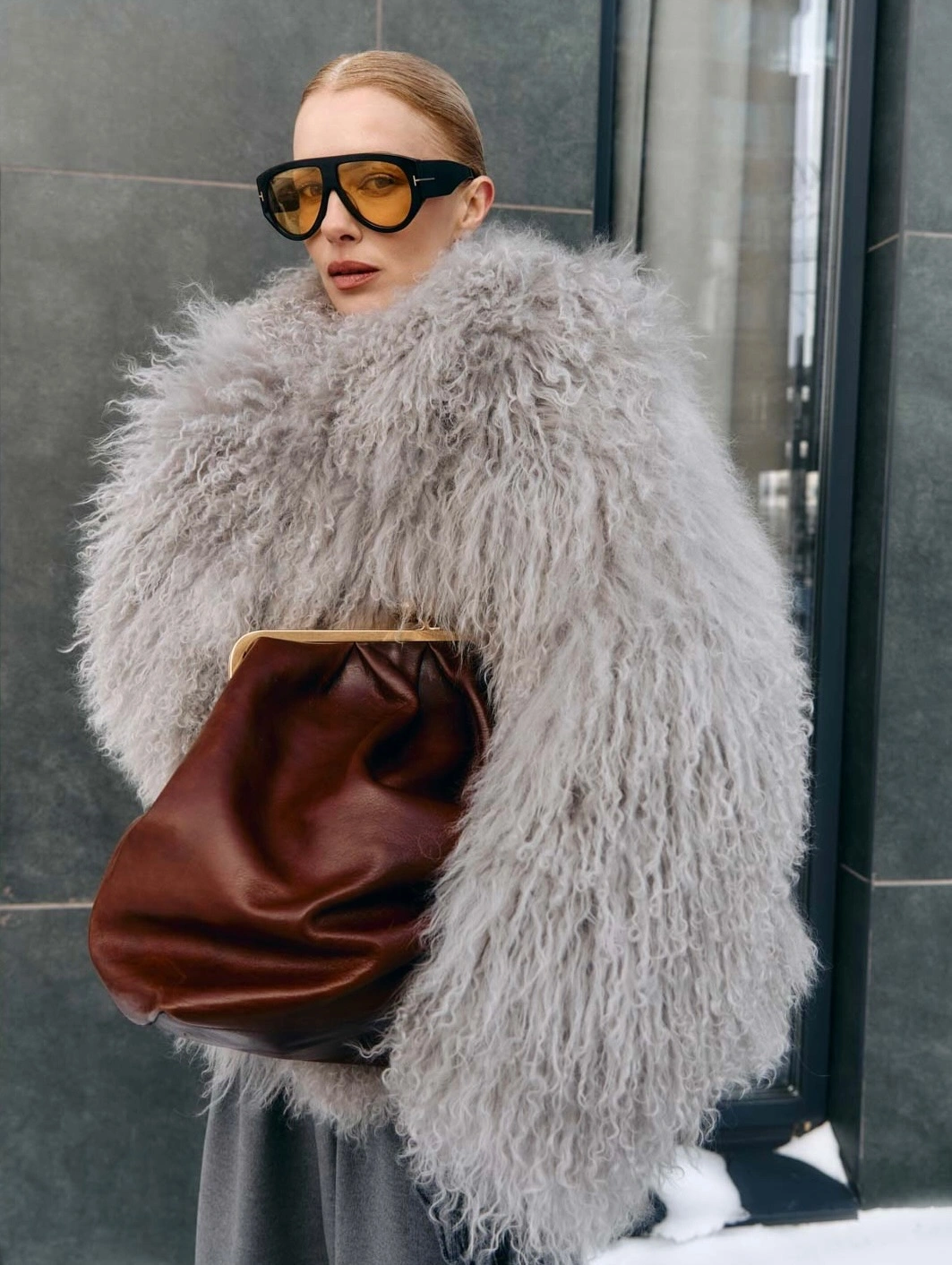 Shaggy Jacket Outfit Ideas for Women That Make Faux Fur Look Chic 9 shaggy jacket Soft Grey Luxury For Cold Days
