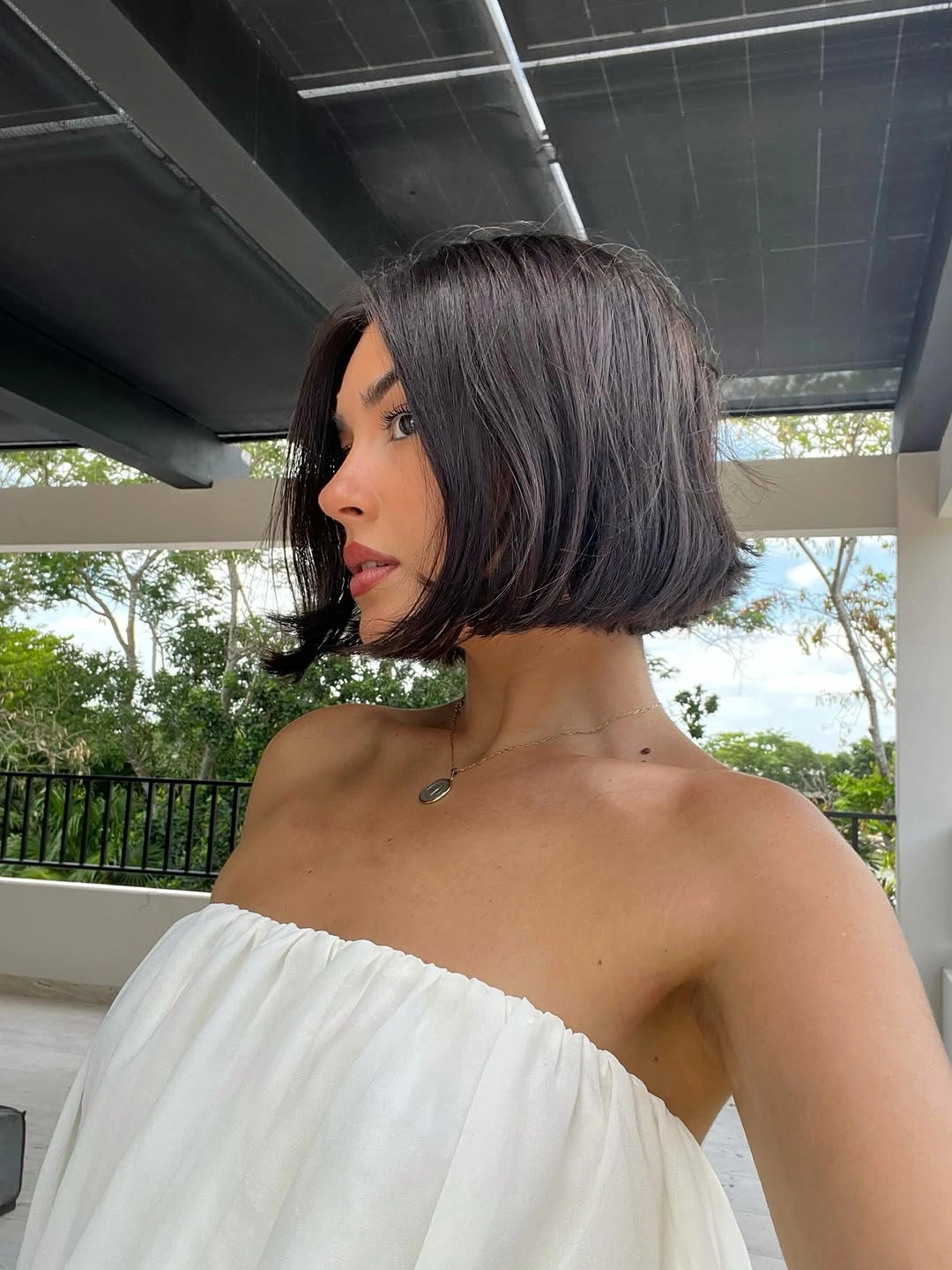 short bobbed hairstyle Sharp Chin Length Bob With Sleek Volume