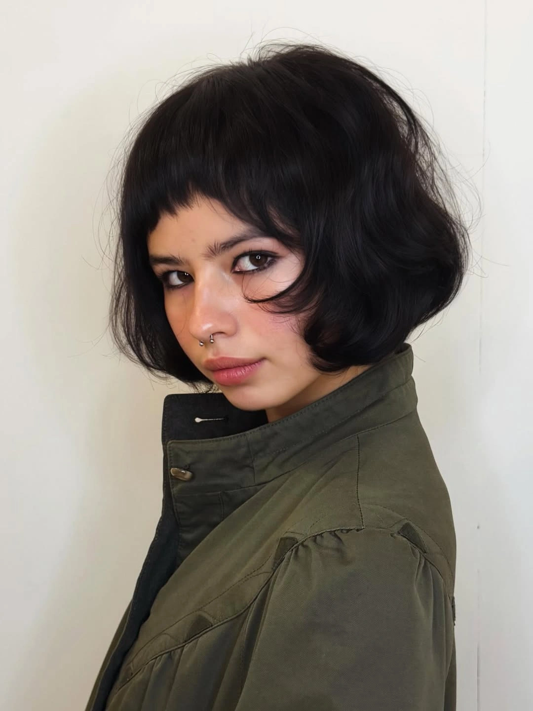 short bobbed hairstyle French Bob With Micro Fringe