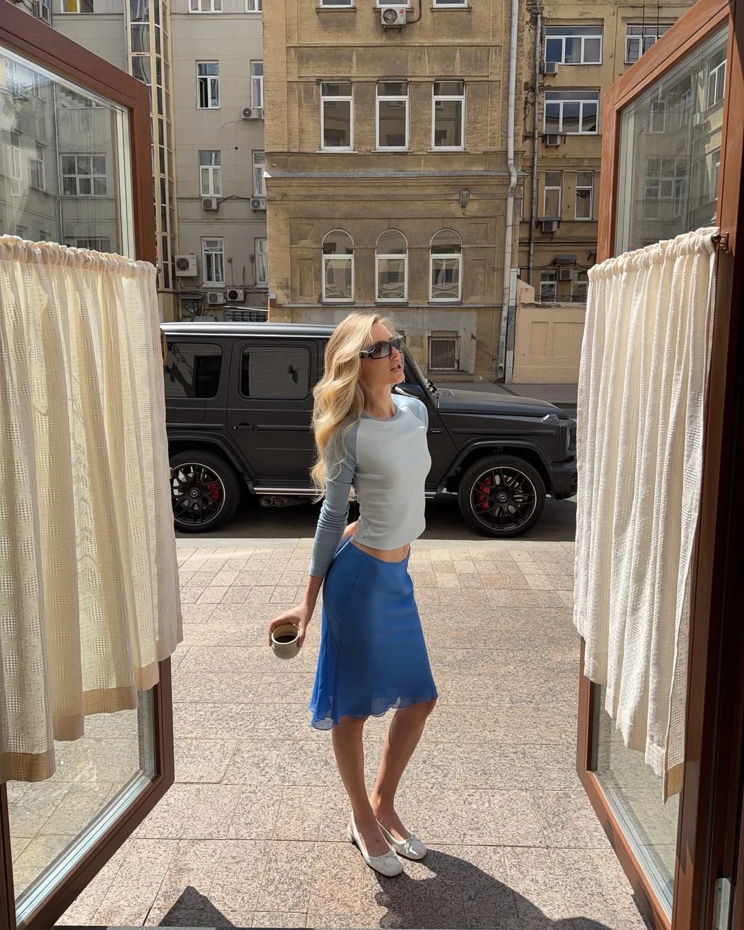 simple fall outfits 2026 Soft Blue Layers That Feel Light Yet Polished