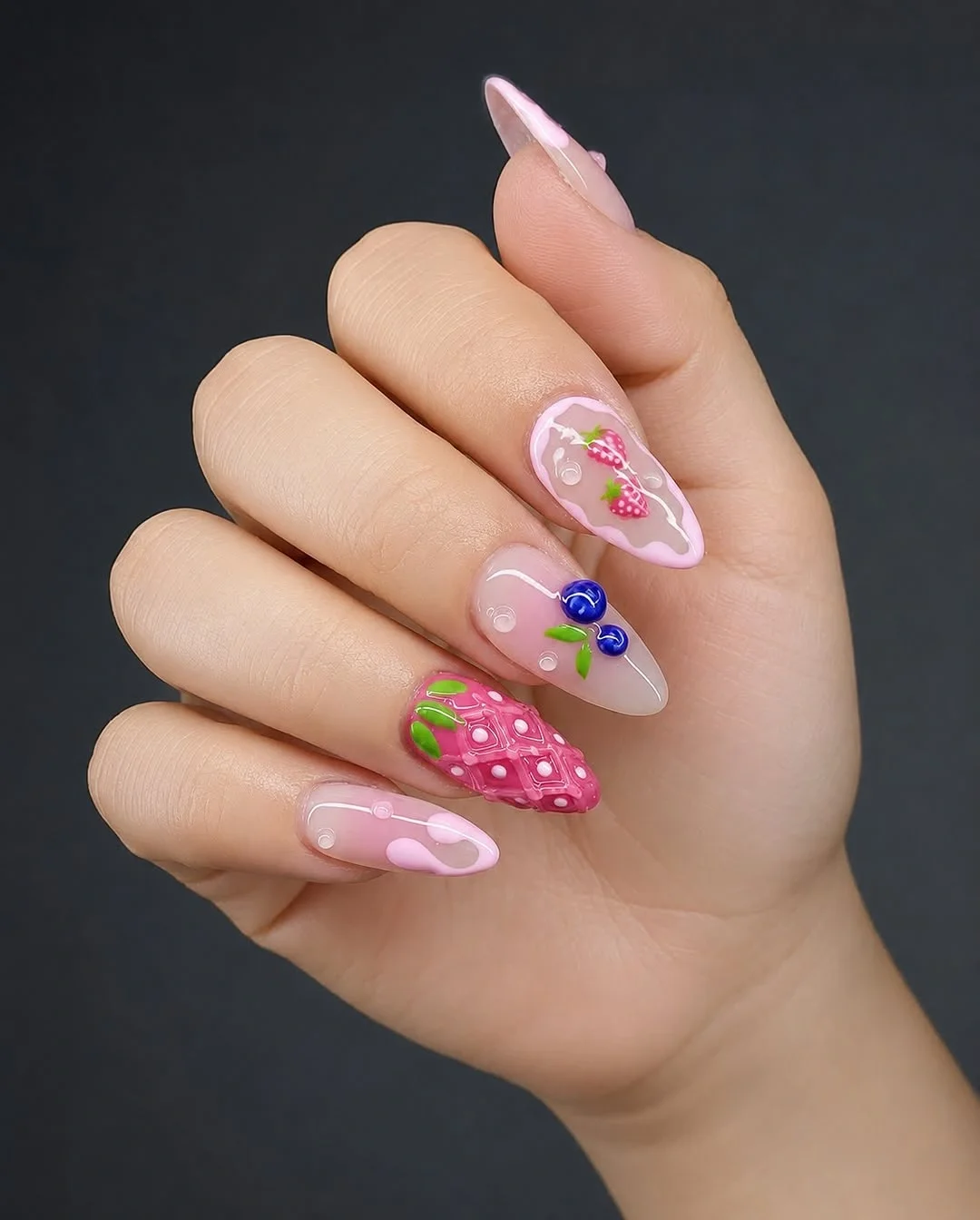 trendy nail colors for august 2026 Glossy Fruit-Inspired Jelly Nails