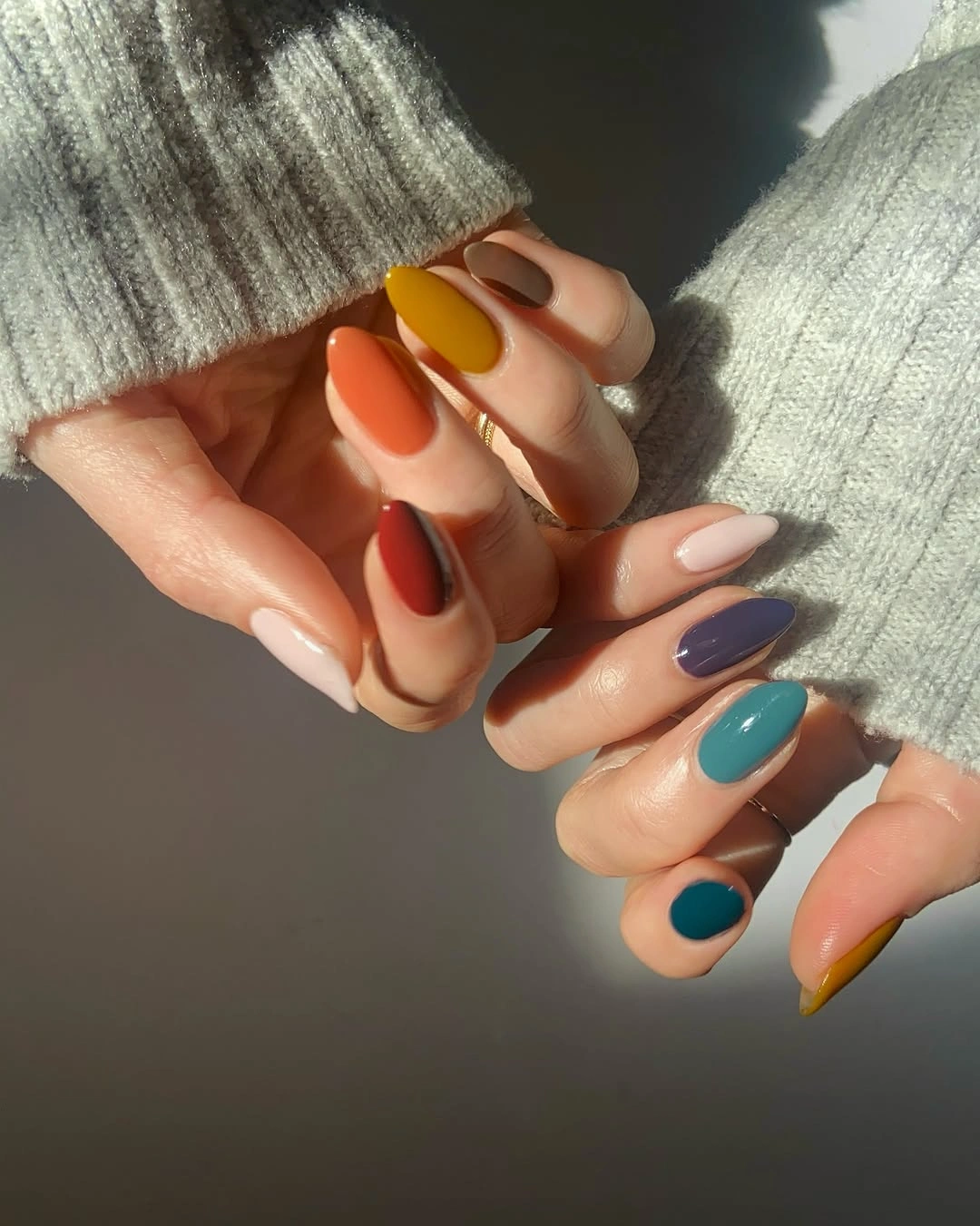 autumn nails color Muted Autumn Palette With Orange And Green
