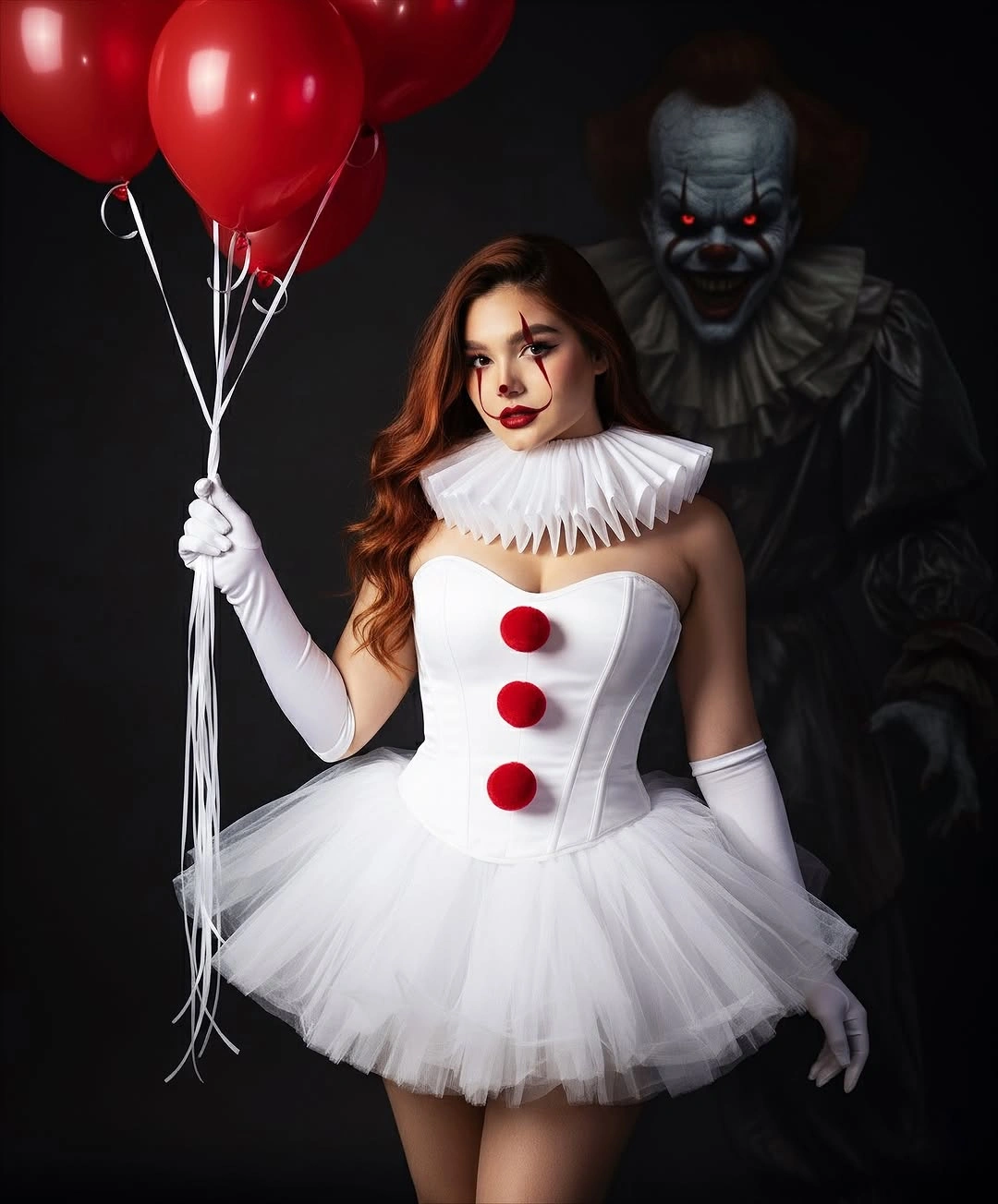 best halloween costume ideas 2026 Glamorous Pennywise With Red Balloons