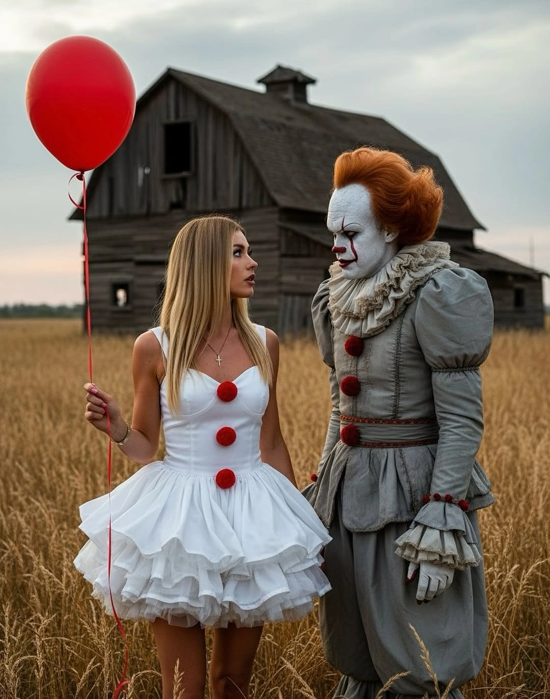 best halloween costume ideas 2026 Pennywise Couple With a Vintage Horror Mood