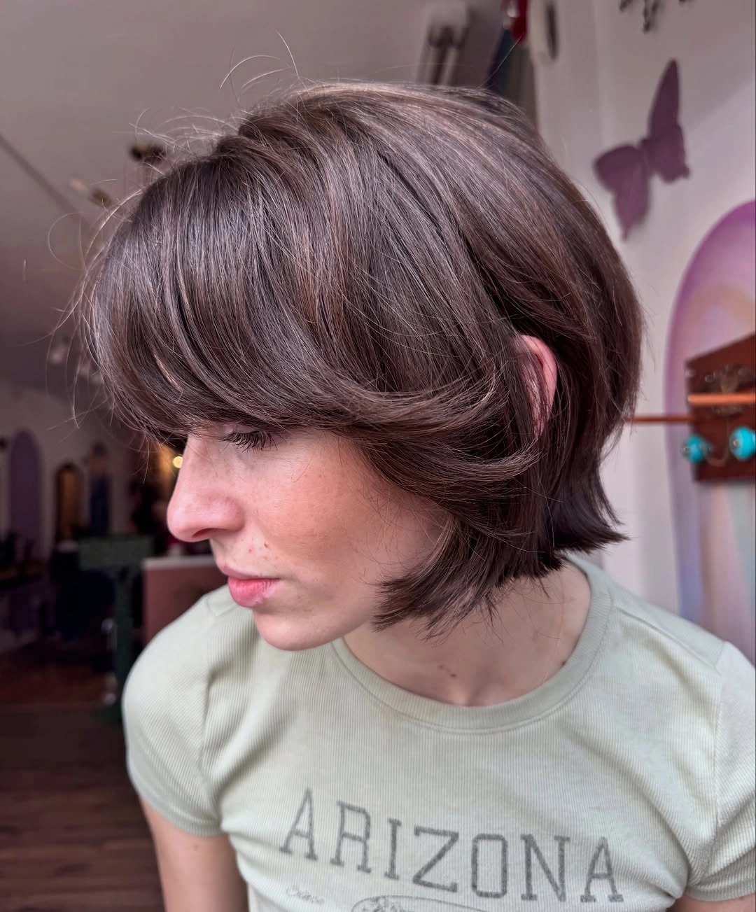 bob with layers haircut Chocolate French Bob With Sculpted Layers