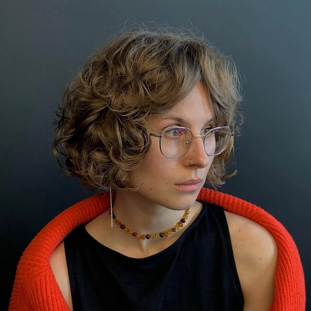 bob with layers haircut Soft Curly Bob With Airy Layers
