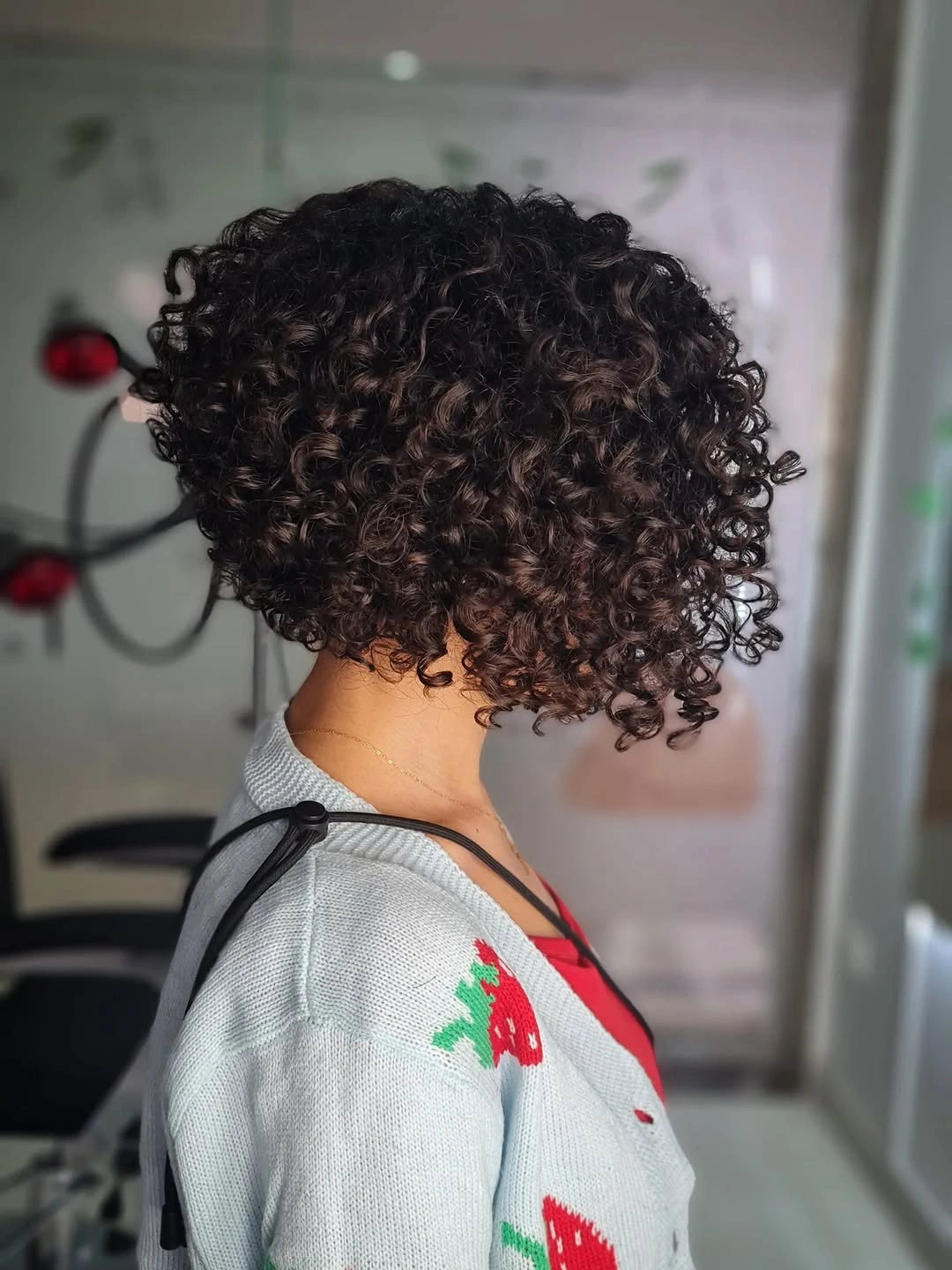 curly bob haircut Defined Chocolate Bob With Graduated Shape