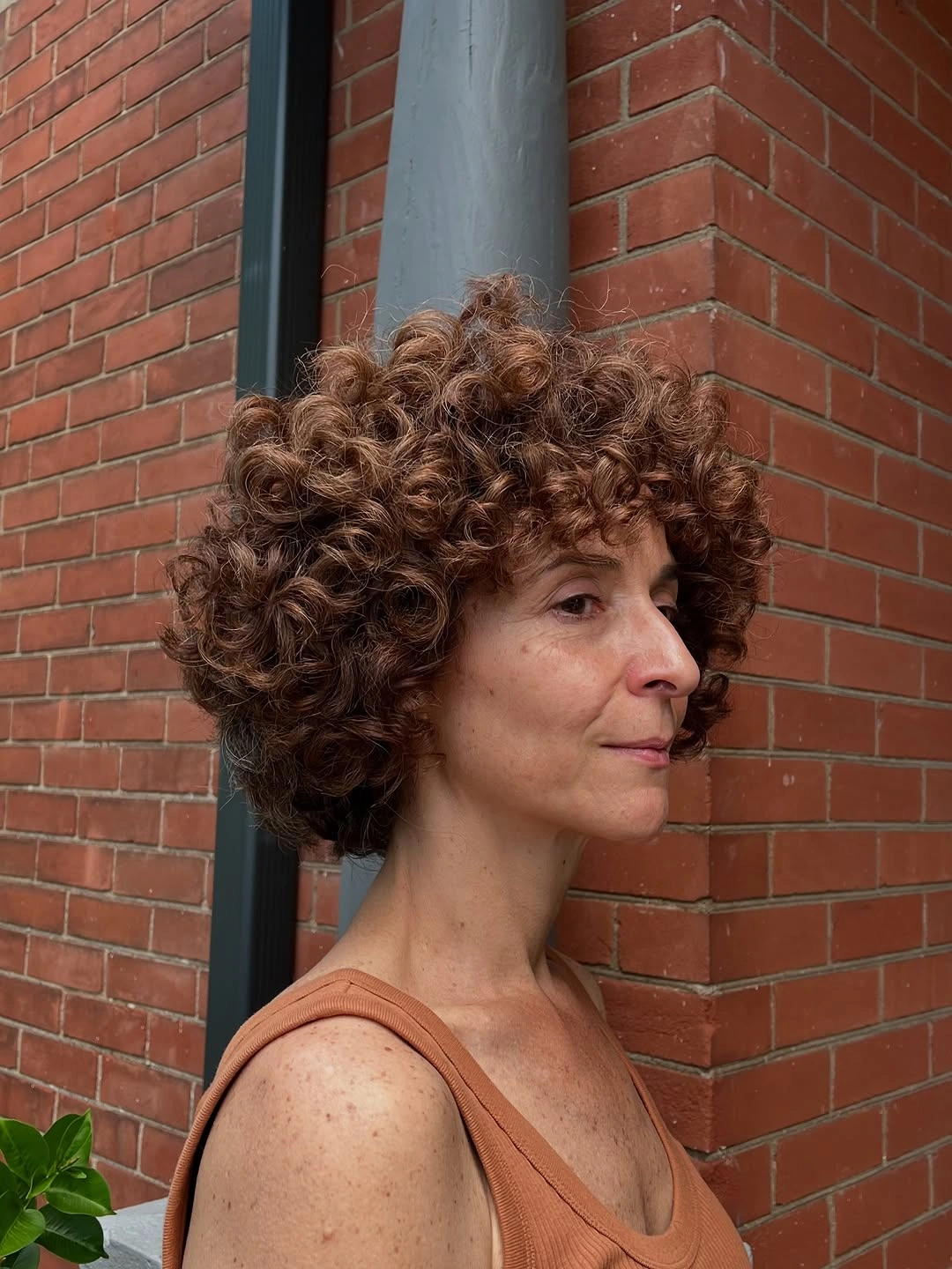 curly bob haircut Rounded Brunette Bob With Bouncy Ringlets