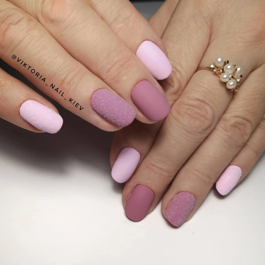fall dip nails 2026 Dusty Rose Sugar Dip Nails