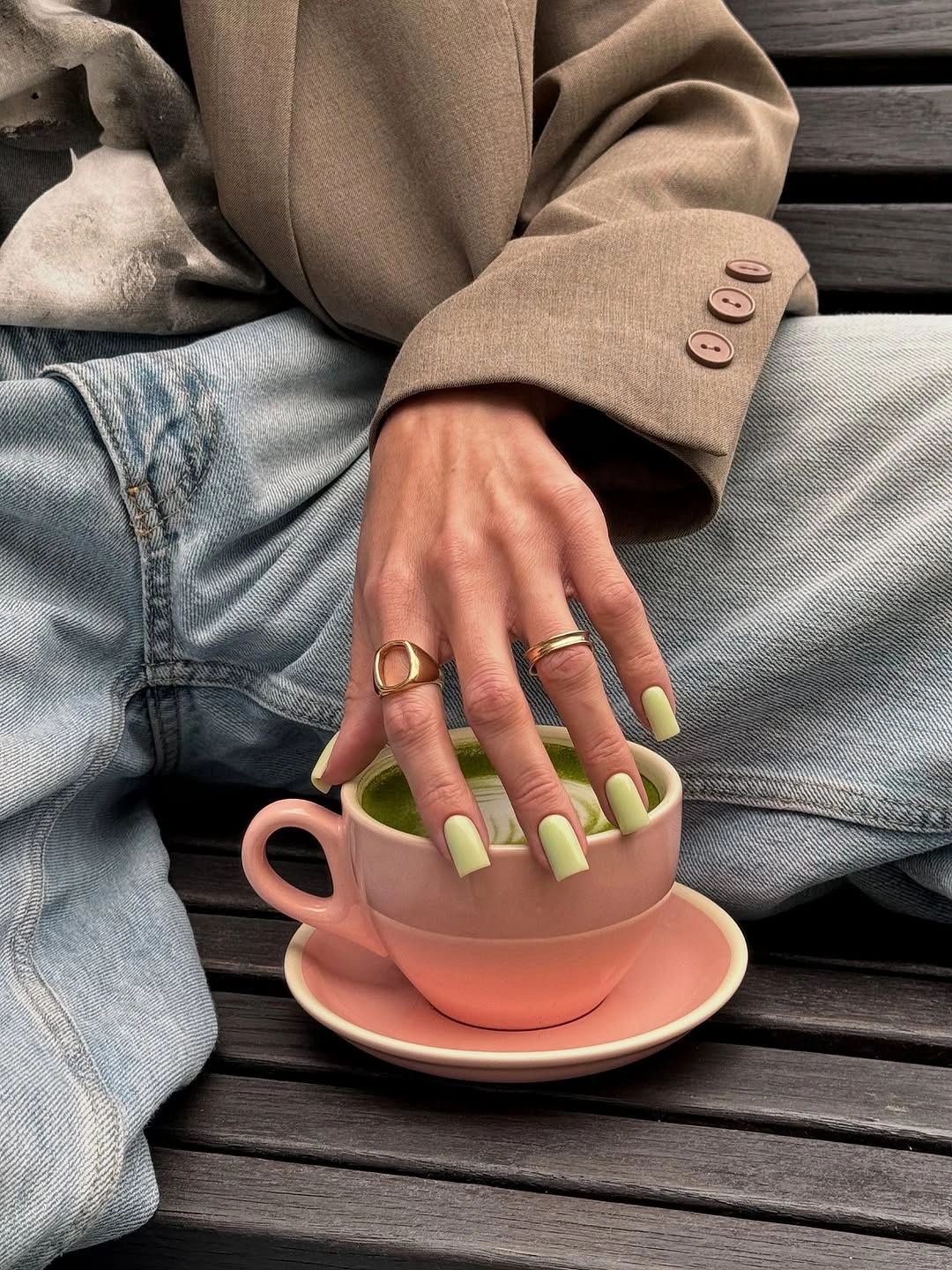 fall mid length nails 2026 Soft Pistachio Minimalism