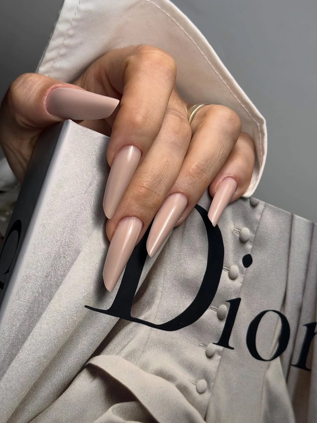 fall nail designs for office 2026 Minimal Nude Stiletto Nails for Everyday Confidence